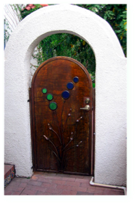 Custom Wood Door at Entrance to Home